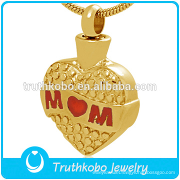 love for mom pendant fashion gold jewelry with letter printed